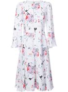 Prabal Gurung Pleated Skirt Floral Dress - White