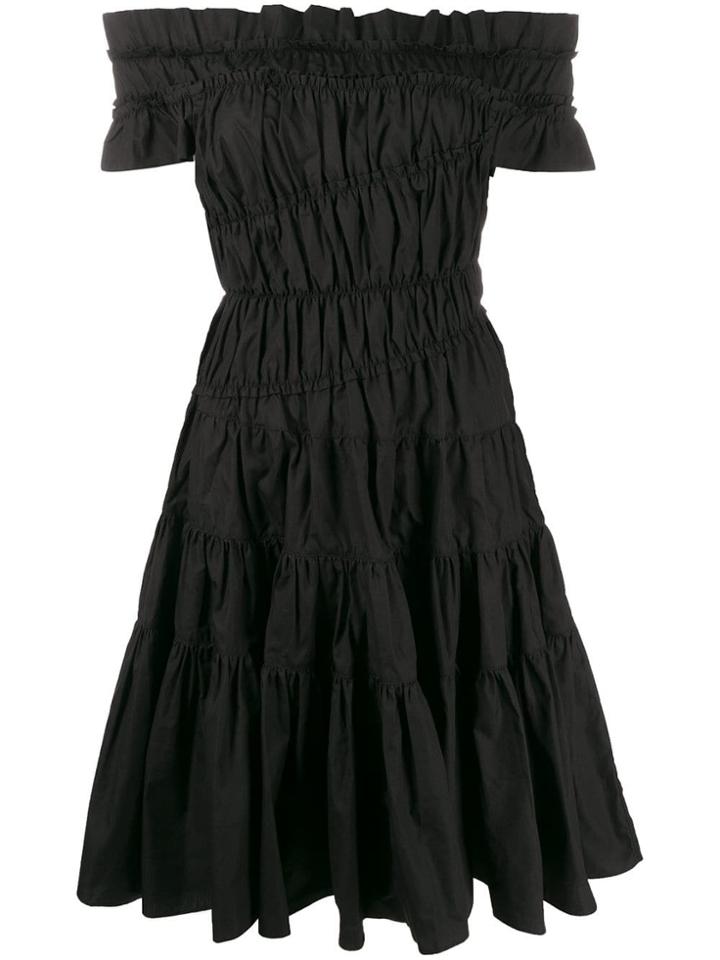 Jourden Off-shoulder Gathered Dress - Black