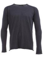 Roberto Collina Crew Neck Slim-fit Pullover, Men's, Size: 52, Blue, Nylon/alpaca/merino