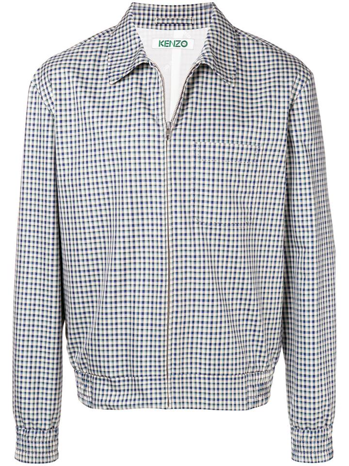 Kenzo Checked Shirt Jacket - Nude & Neutrals