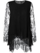 Ermanno Scervino Lace Blouse, Women's, Size: 42, Black, Silk/polyamide