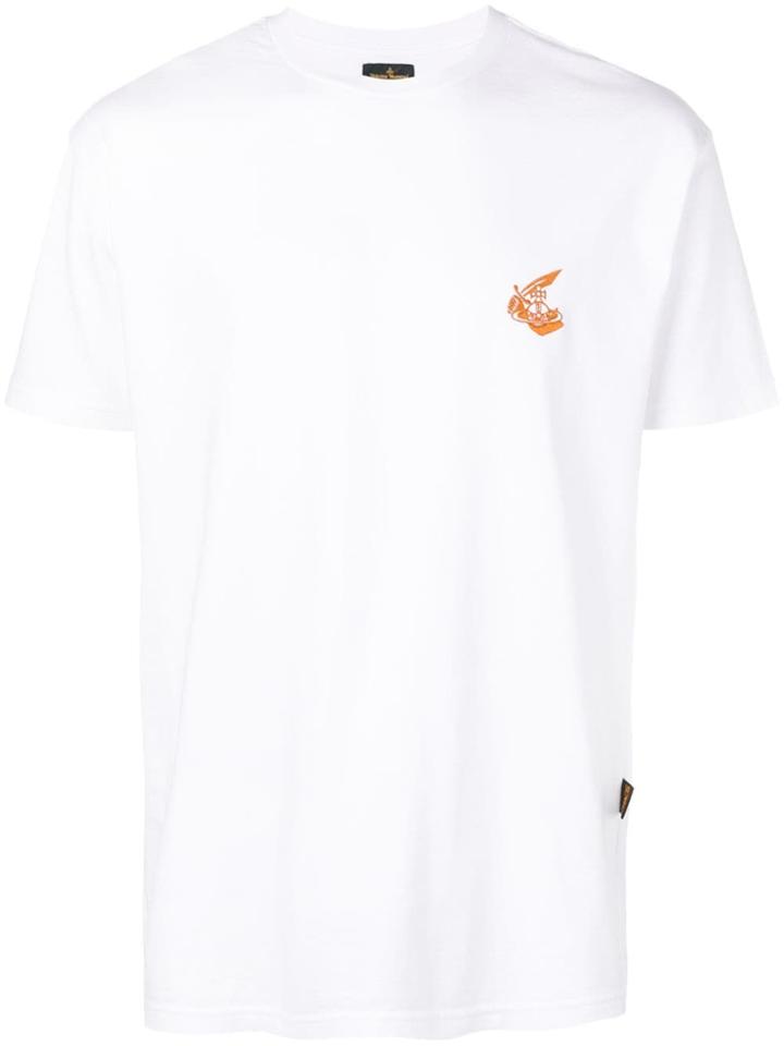 Vivienne Westwood Anglomania Embroidered Logo T-shirt - White