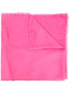 Faliero Sarti Fringed Edge Scarf, Women's, Pink/purple, Silk