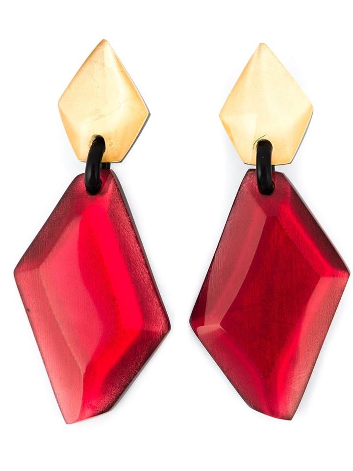 Monies Resin Stone Oversized Clip-on Earrings