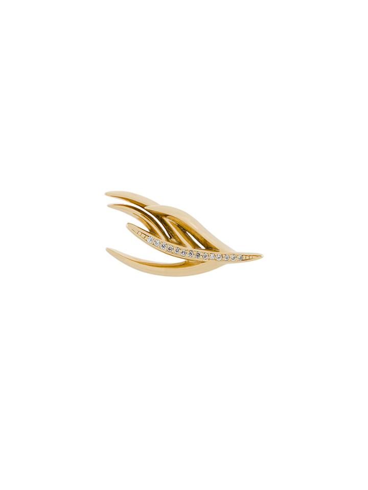 Shaun Leane White Feather Diamond Earring - Metallic