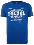 Polo Ralph Lauren Logo Print T-shirt, Men's, Size: Medium, Blue, Cotton