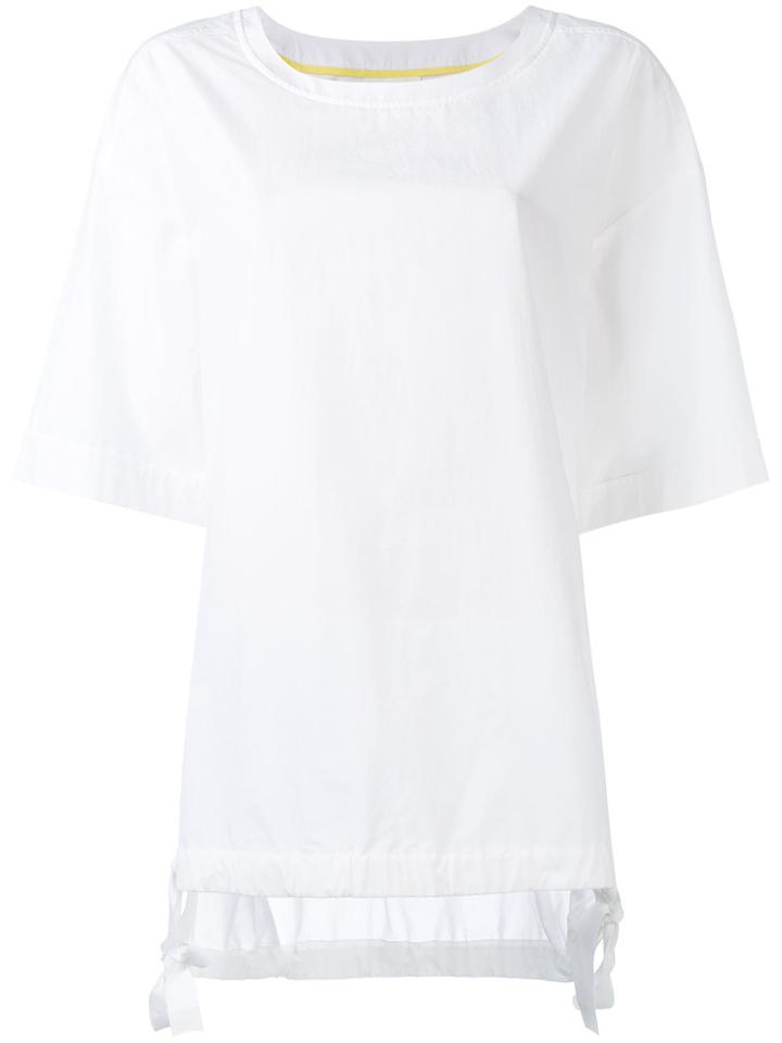 Dkny - Side Tie T-shirt - Women - Cotton - S, White, Cotton