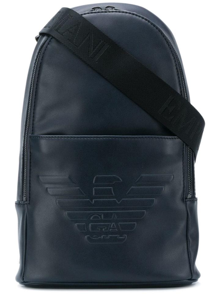 Emporio Armani Embossed Logo Backpack - Blue