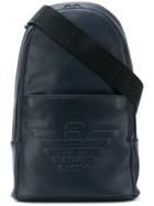 Emporio Armani Embossed Logo Backpack - Blue