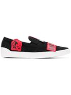 Boss Hugo Boss Logo Patched Slip-on Sneakers - Black