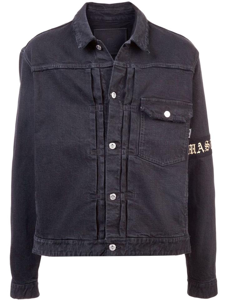 Mastermind Japan Skull Print Denim Jacket - Black