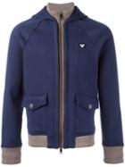 Armani Jeans Zipped Hoodie, Men's, Size: Xxxl, Blue, Wool/polyester