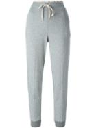 Twin-set Gathered Ankle Track Pants, Women's, Size: Xl, Grey, Cotton/silk
