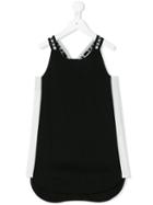 Dkny Kids - Logo Print Strap Dress - Kids - Lyocell/viscose - 10 Yrs, Girl's, Black