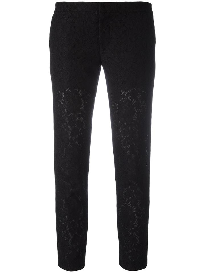Ainea Lace Trousers, Women's, Size: 42, Black, Cotton/polyester/polyamide
