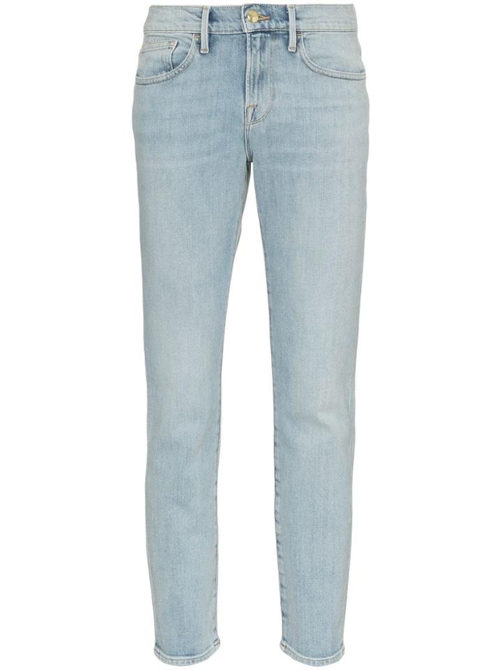 Frame Le Boy Straight Leg Jeans - Blue