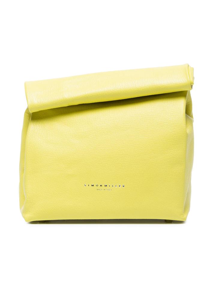 Simon Miller Yellow Lunchbox 20 Leather Clutch - Yellow & Orange