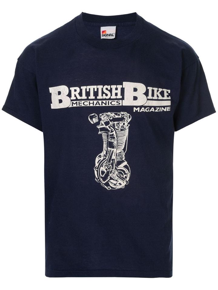 Fake Alpha Pre-owned Motorcycle Print T-shirt - Blue
