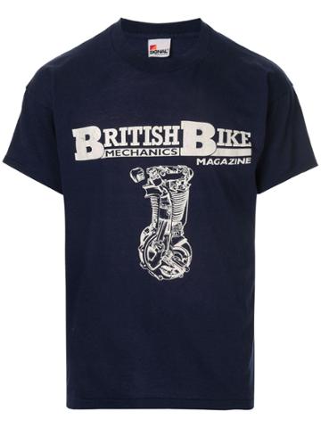 Fake Alpha Pre-owned Motorcycle Print T-shirt - Blue