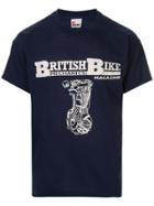 Fake Alpha Pre-owned Motorcycle Print T-shirt - Blue
