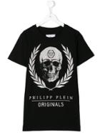 Philipp Plein Kids Skull Print T-shirt, Boy's, Size: 14 Yrs, Black