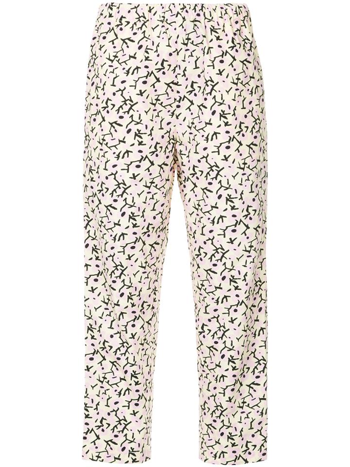 Marni Abstract Print Trousers - Yellow & Orange