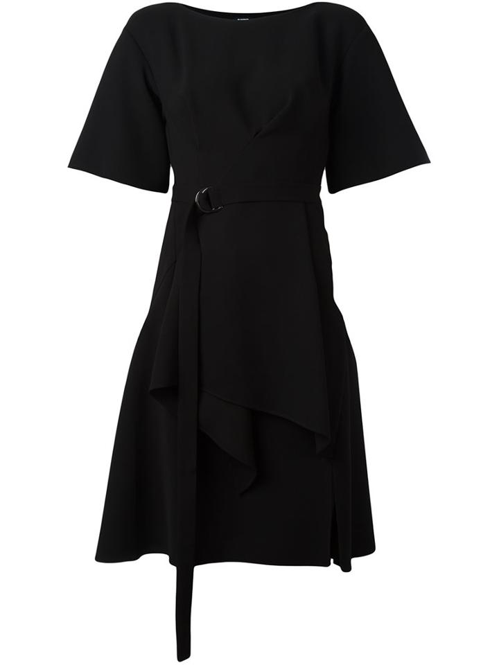 Jil Sander Navy Boat Neck Dress