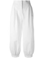 Fendi - Cropped Trousers - Women - Cotton - 40, Nude/neutrals, Cotton