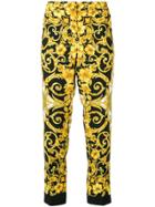 Versace Printed Tailored Trousers - Black