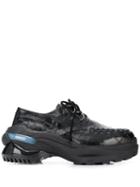 Maison Margiela Crocodile Effect Lace-up Sneakers - Black