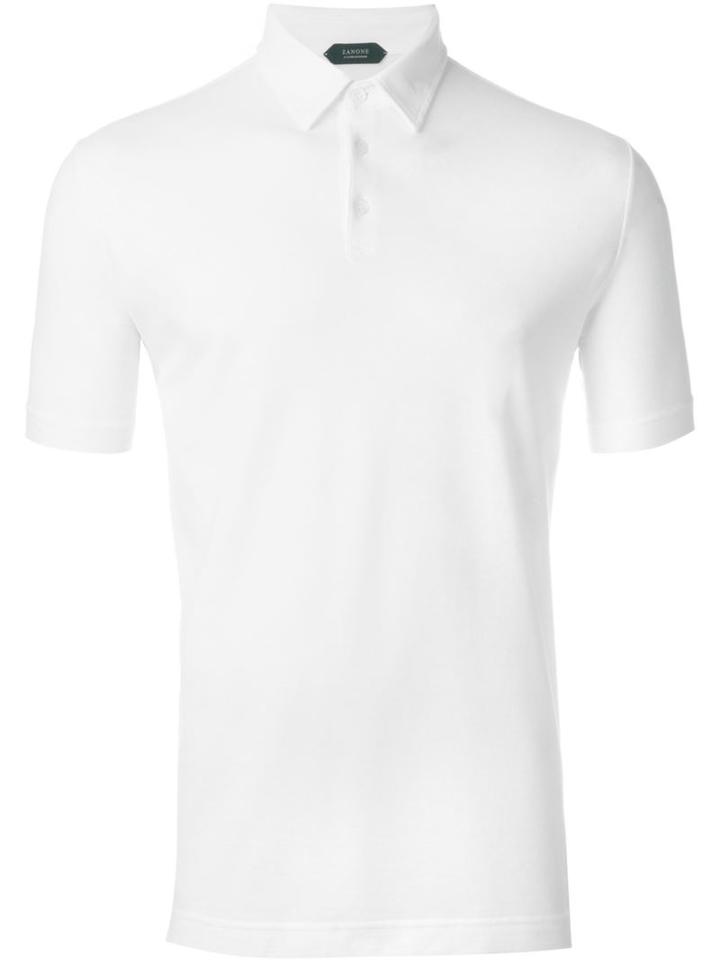Incotex Classic Polo Shirt, Men's, Size: 54, White, Cotton