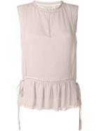 Tory Burch Ladder Embroidery Top - Pink