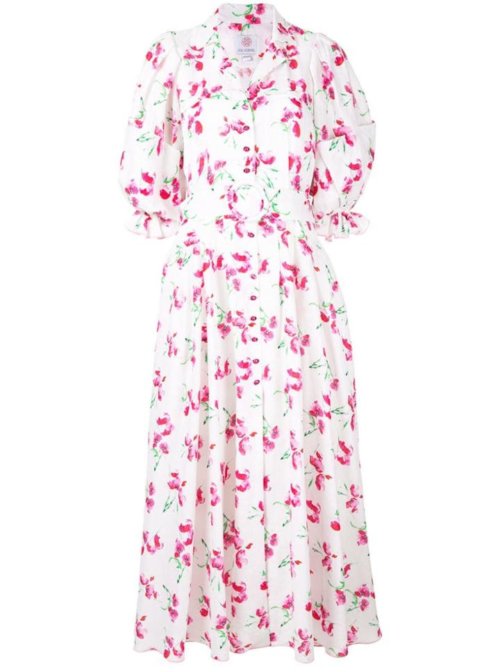 Gül Hürgel Floral Print Midi Dress - White