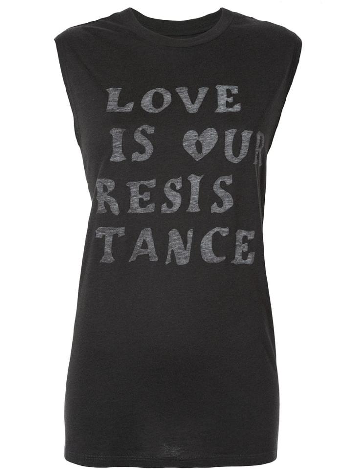 Zoe Karssen Love Is Our Resistance Tank Top - Black