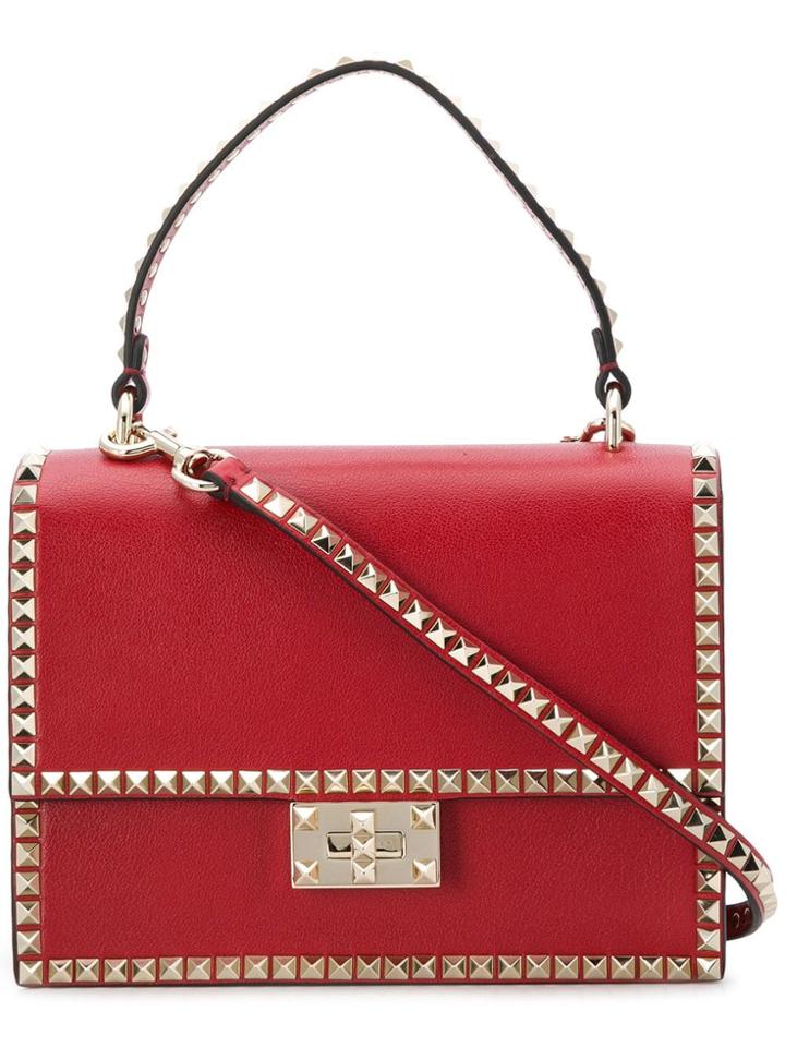 Valentino Valentino Garavani Rockstud Top Handle Bag - Red