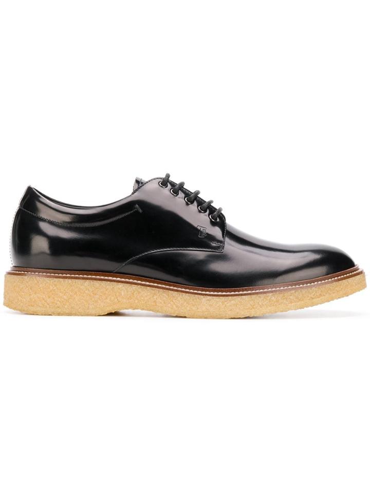 Tod's Gum Sole Derby Shoes - Black