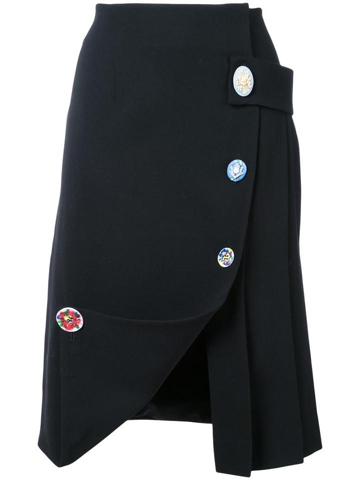 Christopher Kane Strap Skirt, Women's, Size: 40, Black, Wool