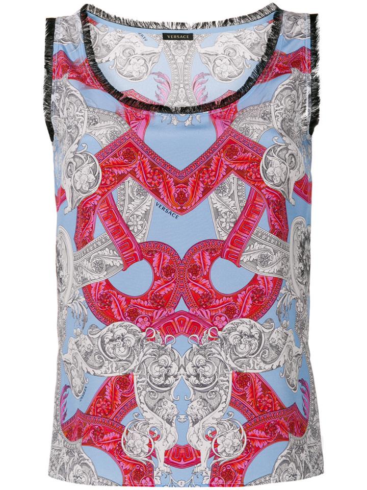 Versace Barocco Print Tank Top - Multicolour