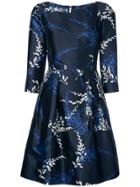 Oscar De La Renta Boat Neck Fitted Dress - White