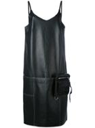 Alyx V-neck Shift Leather Dress - Black