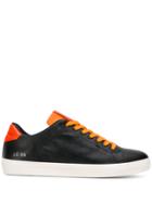 Leather Crown Two-tone Sneakers - Black