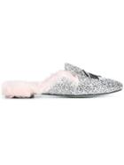 Chiara Ferragni Flirting Glitter Mules - Metallic