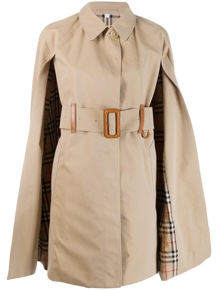 Burberry Cape Trench Coat - Neutrals