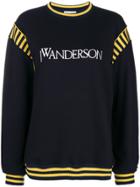 Jw Anderson Embroidered Logo Sweatshirt - Blue