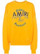 Amiri Logo Print Stitch Detail Jumper - Yellow