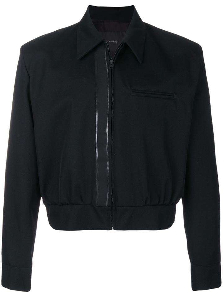 Mackintosh 0001 Cropped Zip Up Shirt Jacket - Black