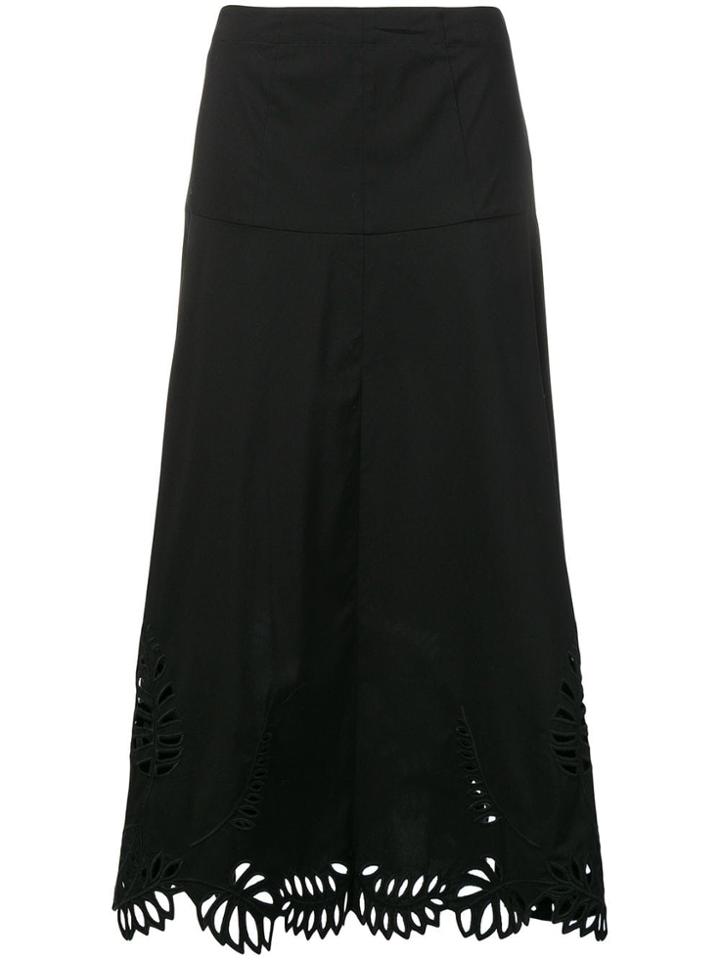 Steffen Schraut Embellished Hem Midi Skirt - Black