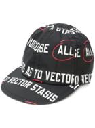 Sacai Slogan Print Cap - Black