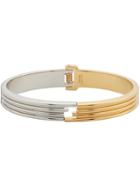 Fendi Ribbed Bracelet - Metallic