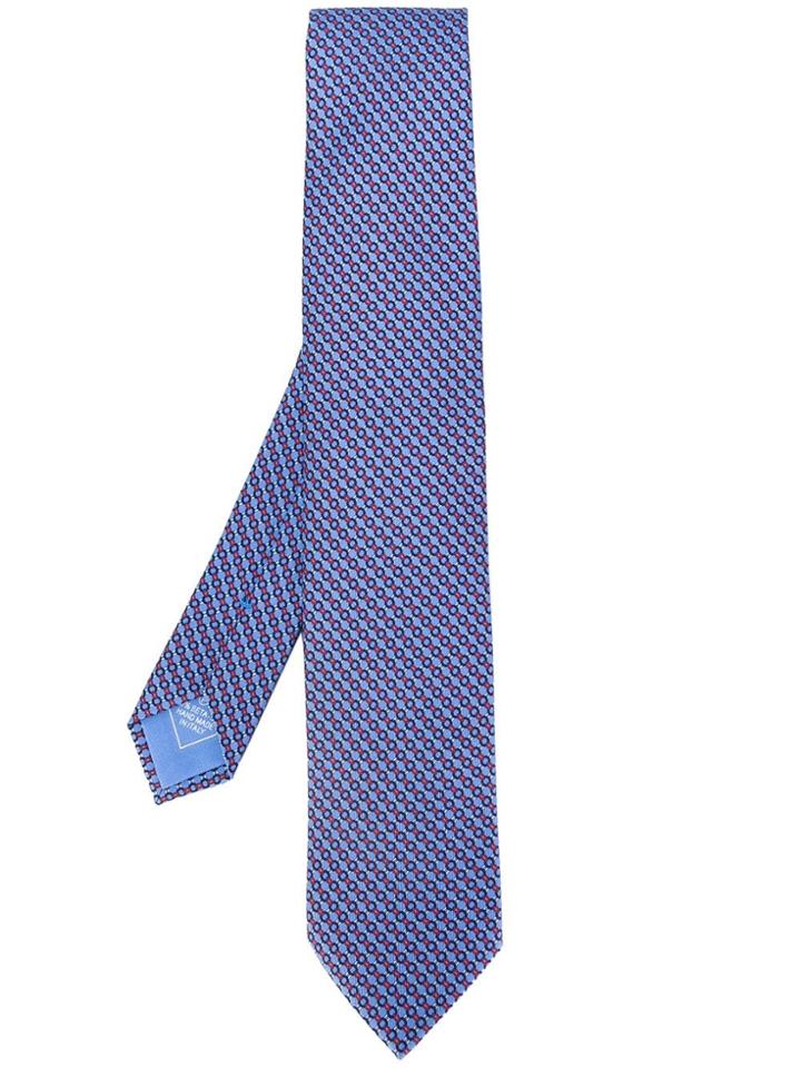 Brioni Patterned Tie - Pink & Purple